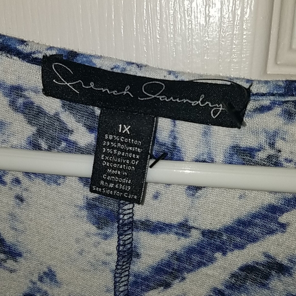 Women's Blues Off Shoulder Slit Sleeve Blouse - Picture 2 of 7